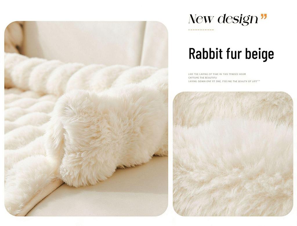 Non-slip Washable Bubble Rabbit Pet Nest - Warm Plush Mat for Cats and Dogs