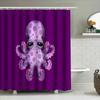 Unframed Ocean Octopus Shower Curtain Cute Sea Creature Bathroom Decor Waterproof Fabric Shower Liner Beach Themed Home Decor
