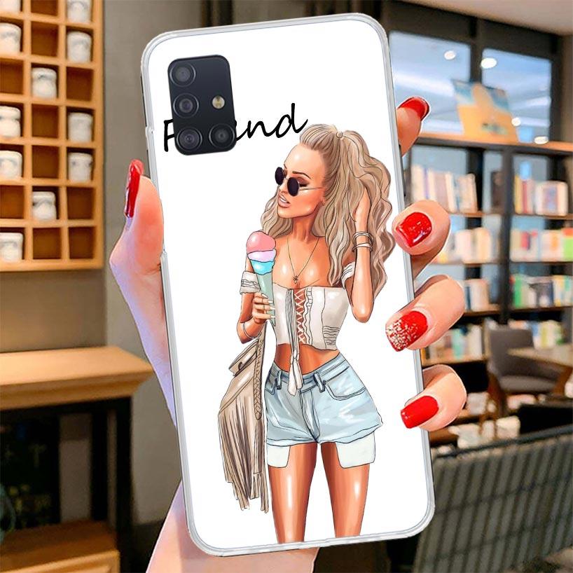 Girls Best Friends Forever BFF Cover Phone Case For Samsung Galaxy A12 A22 A32 A52 A72 A02S Phone Case Note 20 Ultra 10 S10 Plus