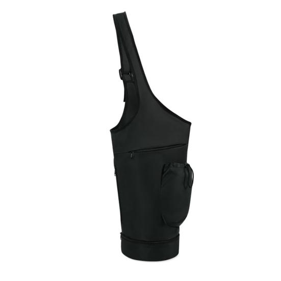 

Yoga Mat Bag with Pocket Adjustable Strap Large Opening Long Tote Fitness Gym Sling Bag Waterproof Nylon Yoga Pad Carrier Holder Pouch чорний
