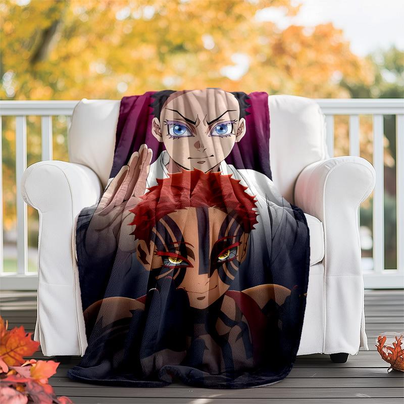 1pc Akaza (3) Theme Blanket - Digital Print, Polyester, Cozy for All Seasons, Perfect for Outdoor, and Travel