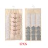 2PCS Double Underwear Storage Hanging Bag Dormitory Home Wardrobe Hanging Folding Bag Underwear Socks Storage Bag
