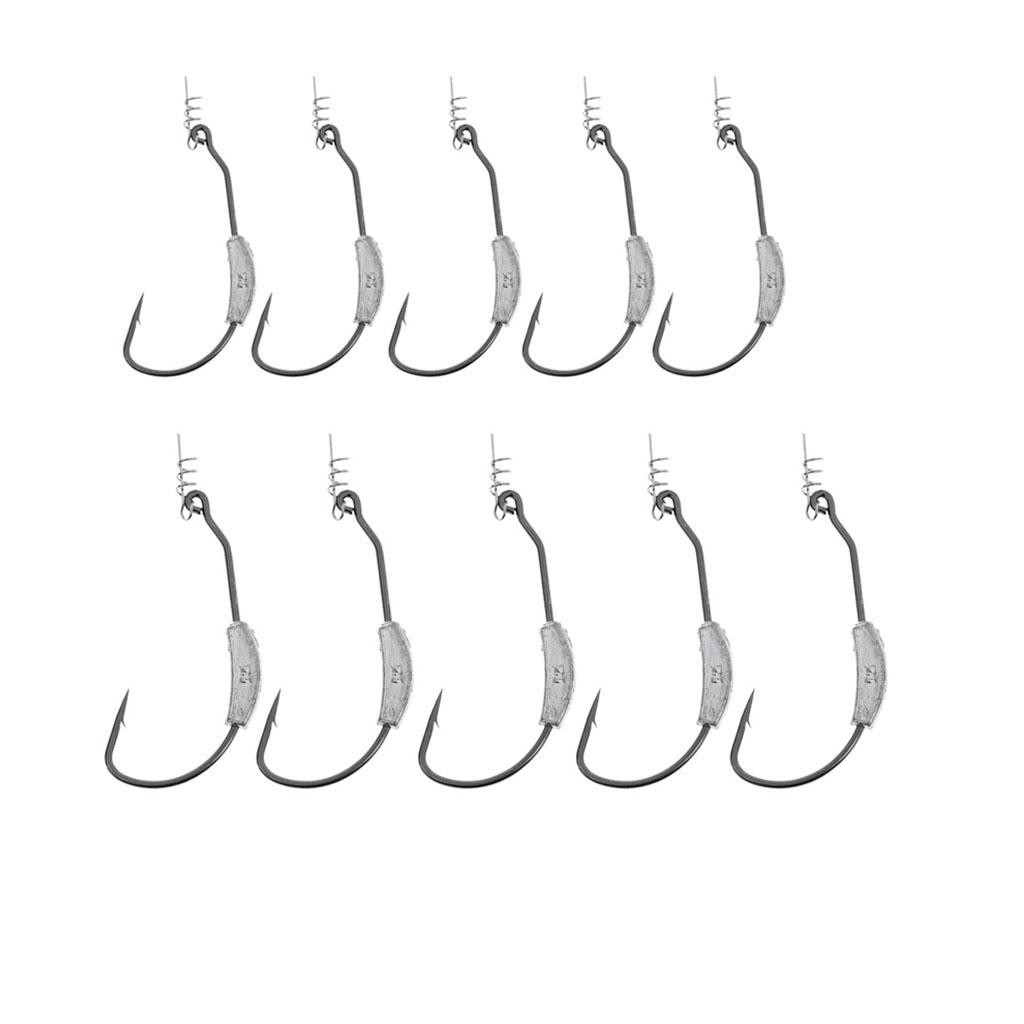 Spring Fish Hooks Buy 10Pcs High Carbon Steel Weighted Swimbait Spring Fishing Hook with ...