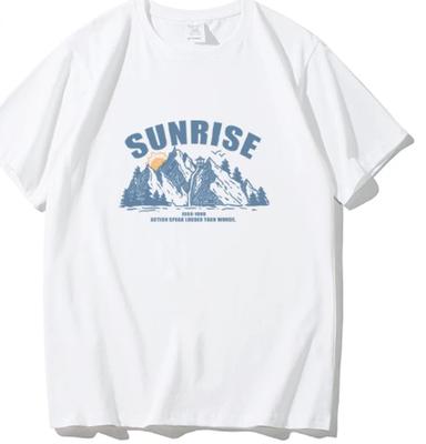 Summer Vintage Print Short-sleeved T-shirt, Suitable for Both Men and Women, with a Loose Fit, Perfect for Outdoor Activities.
