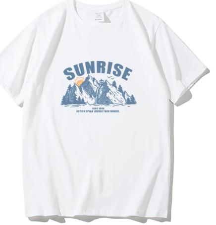 Summer Vintage Print Short-sleeved T-shirt, Suitable for Both Men and Women, with a Loose Fit, Perfect for Outdoor Activities.