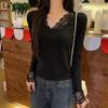 La Chapelle Lace-Trimmed Slim-Fit Long Sleeve Tee