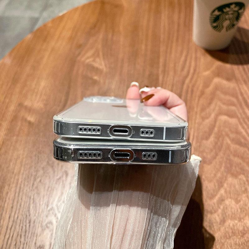 Angel Eye Transparent Case Is Suitable for Apple 16PRO Full-package Anti-fall IPhone XS Beautiful Eyes Straight Edge Semen Hole TPU Sleeve