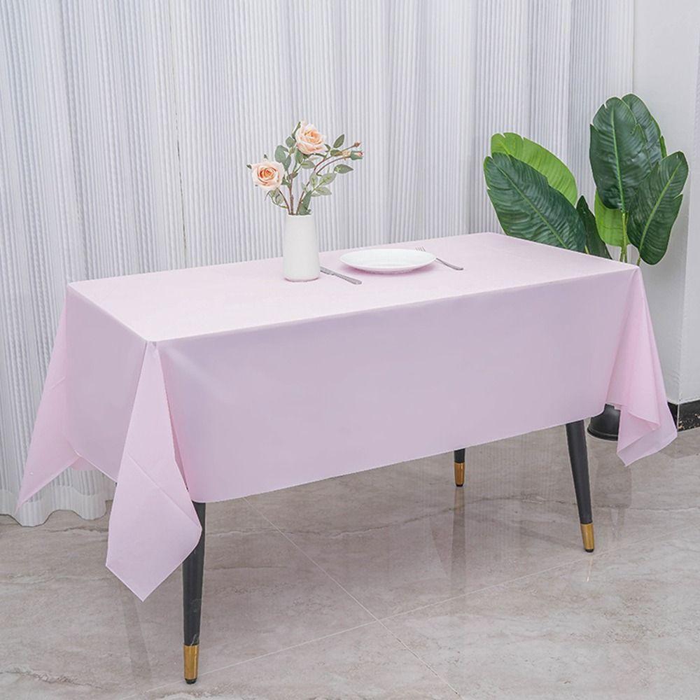 New 54x108inch Disposable Table Cloth Waterproof Oil-Proof Plastic Table Covers Rectangle Table Protector Outdoor