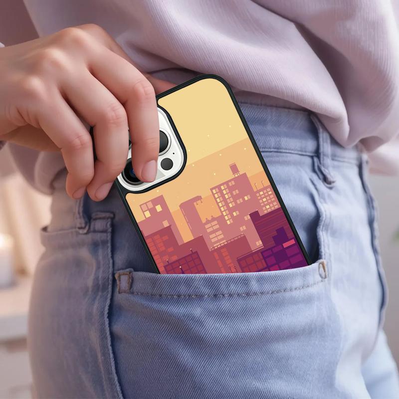 

Cartoon City Lable Phone Case For iPhone 17 Air 15 16e 14 13 Pro Max Coque 12 11 Pro Max PLUS cover iPhone 13
