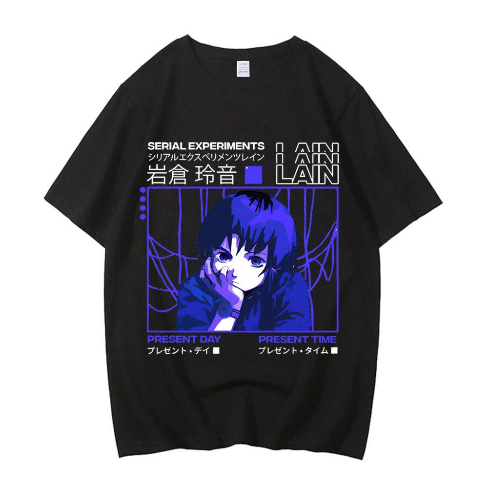 Serial Experiments Lain Cotton Shirt Teen Digital Korean Clothes Harajuku  2000s Y2k Shirt Graphic Aesthetic 80s Digital Gothic Hot Sale