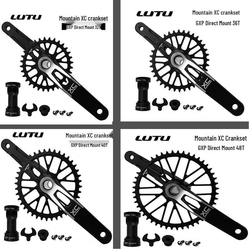 LUTU GXP Mountain Bike Crankset: Hollow Integrated 11/10/12-Speed AM/XC Single Chainring.