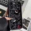 Pokémon Red-eyed Ghost Applies To Apple 15plus Mobile Phone Case 14promax Cute iPhone13 Anti-drop 12