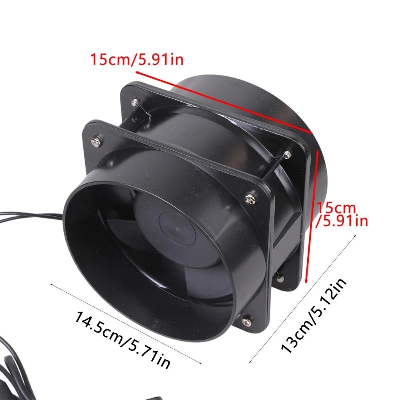 220V Aluminum Alloy 150mm Duct Exhaust Fan Adjustment Speed Air Blower For Ventilation Kit In DIY Projects Ventilation