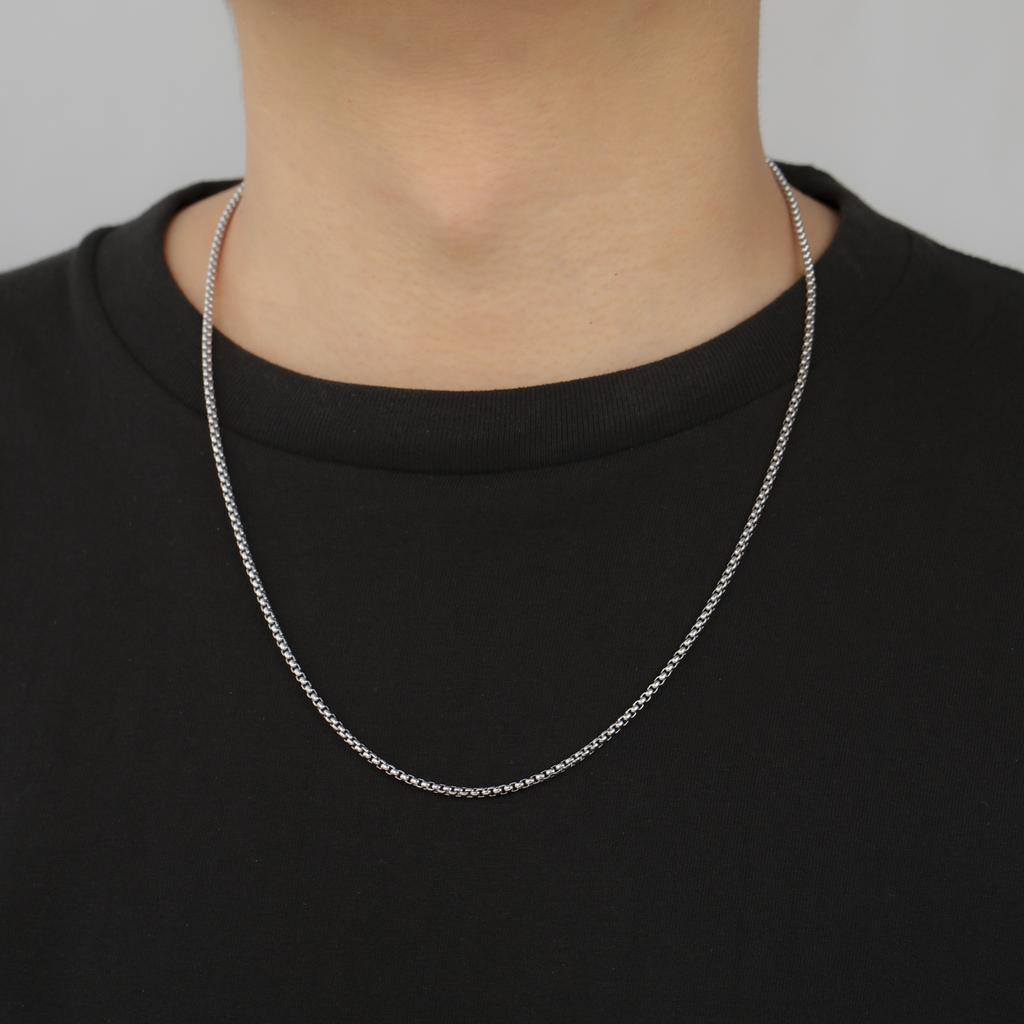 Cazador Punk Box Chain Necklaces for Men Women Stainless Steel Jewelry 2-7mm Width Chains Party Birthday Gift Wholesale 2026
