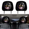 Festive Car Interior Decoration Headrest Covers Playful Halloween Graphics Comfort Fit Polyester Fabric Driver Gift 2pcs