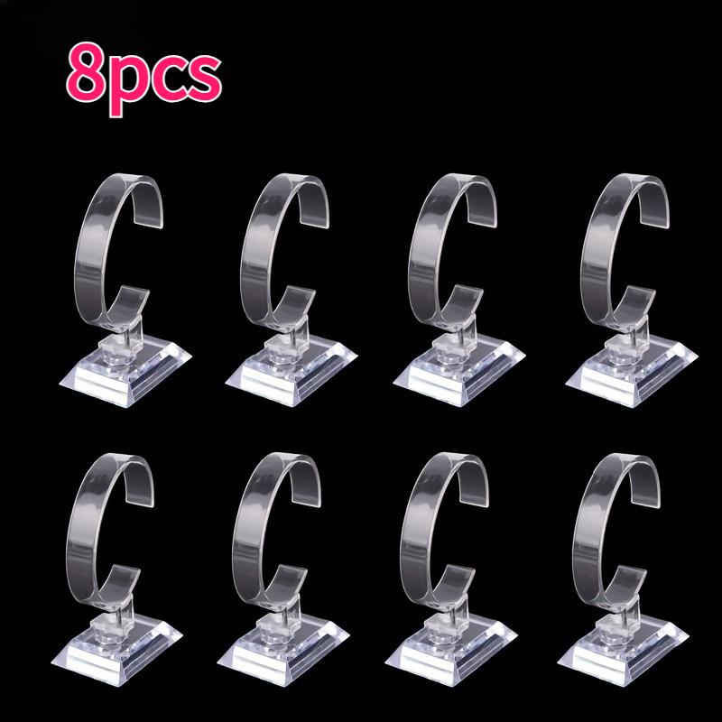 

8/12pcs Clear Plastic Watch Holders Display Stand Transparent Wristwatch Display Racks Organizer Bracelet Watch Showcase Stands