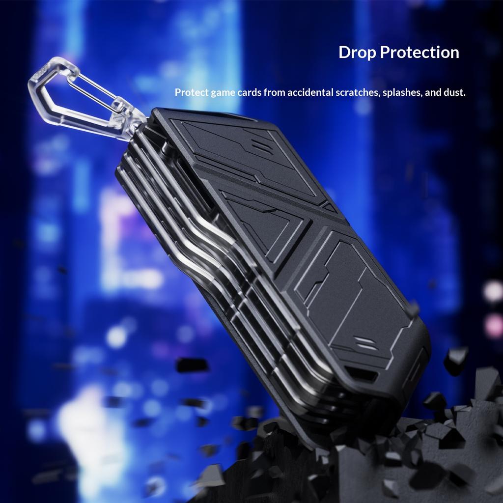 Game Card Case for Nintendo Switch 2/OLED/Lite 12-Slot Hard PC Dustproof Storage Box with Hook