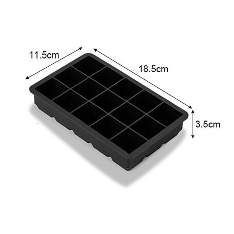 Silicone Ice Mold with Lid - Round & Square Large Ice Cube Tray, Six-Grid Honeycomb Design, 37 Cubes.