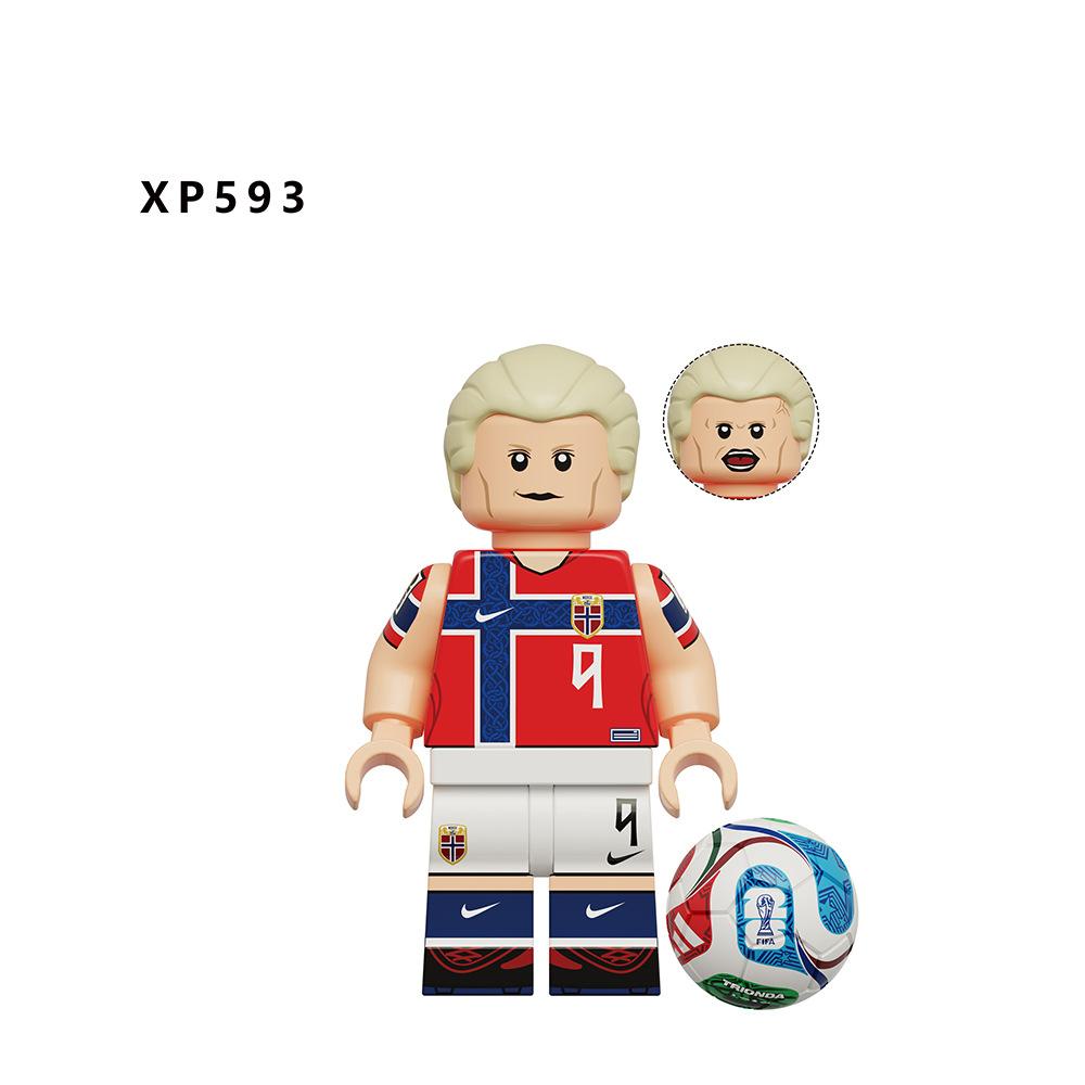 Fußball Serie Pädagogisches Puzzle Spielzeug Figuren OPP Beutel Verpackung Kreativer Zusammenbau Bausteine Tragbar Sammlerstück Mini Blöcke