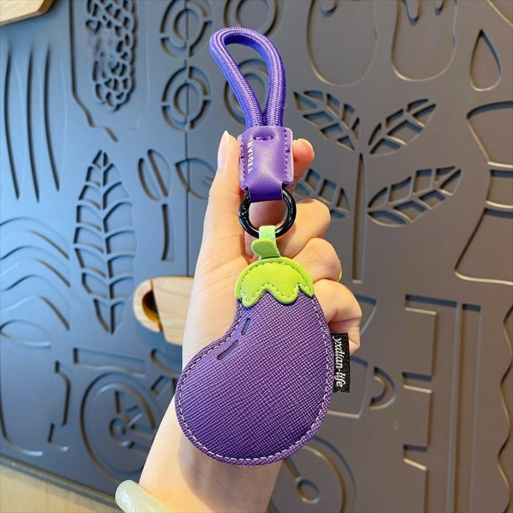 Cartoon Vegetable Keychain Carrot Car Keyring Fashion PU Leather Bag Pendant Girl/Boy