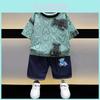 Trendy Boys Summer Outfit Set With Soft Cotton T-shirt And Stylish Shorts For Kids