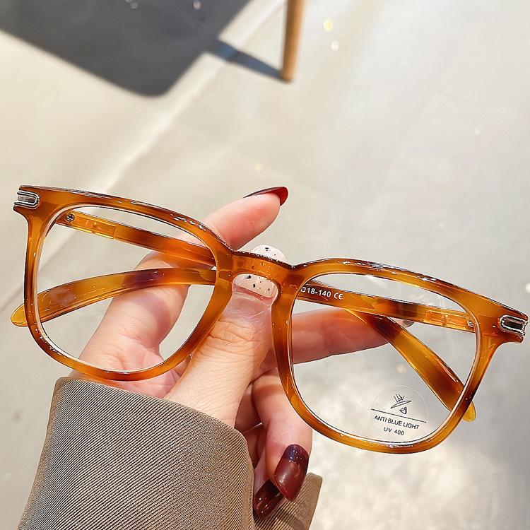 Elegant Women Anti Blue Light Myopia Glasses Luxury Square Computer Games Glasses New Men Optical Prescription Eyewear 0 To -6.0