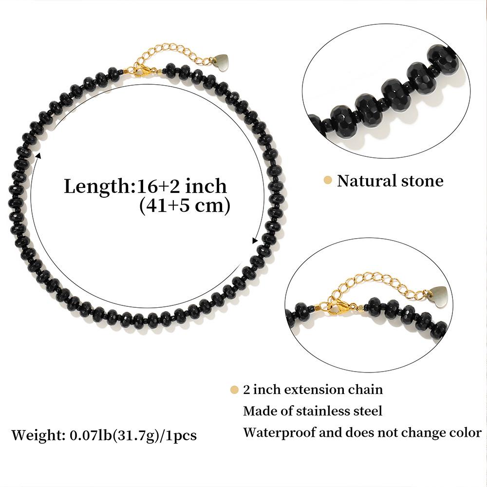 Handmade Beaded Natural Stone Necklace Fashion Colored Clavicle Chain