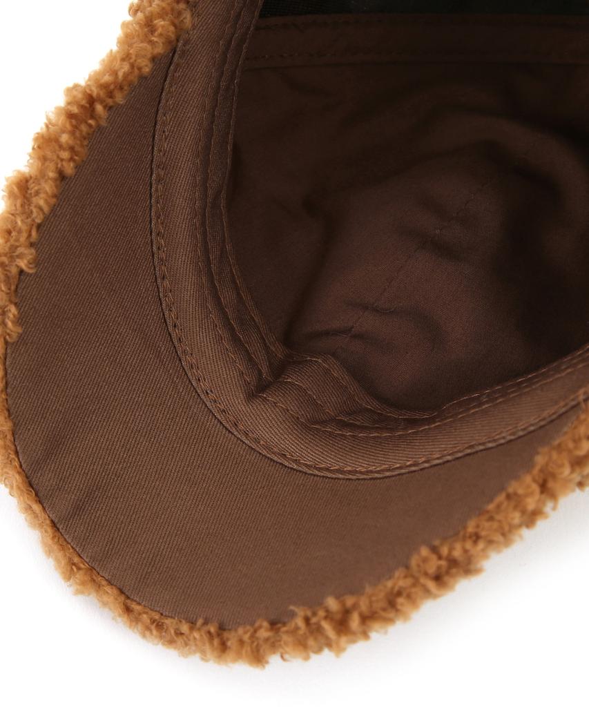 Eondeokeonteulolseutyudio Winter Ball Cap Short Visor Ball Cap / Poodle / Caramel