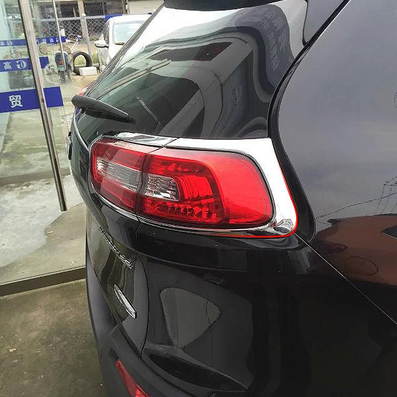 For Jeep Cherokee KL 2014 2015 2016 2017 2018    ABS Car Rear Tail Light Lamp Eyebrow Eyelid Trim Cover