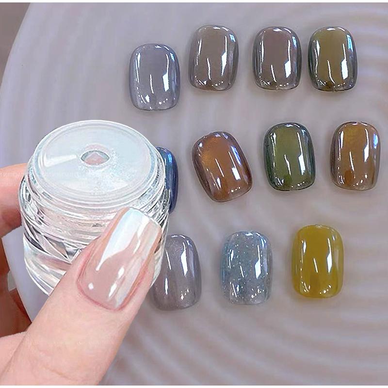 1PCS Nail Plating Crystal Powder Nail Glitter Extreme Light Powder Ultra Bright Moonlight Plating Crystal Magic Mirror Powder