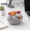 Durable Lightweight Storage Tray Hen Tray, Cute Decorative Chicken Bowl, Novelty Egg Basket Farmhouse Style Fruit Plate, for Table Decor And