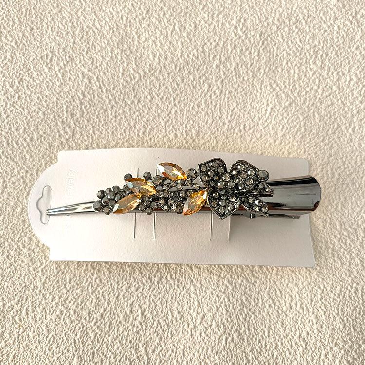 Large Temperament Rhinestone Retro Hair Clip - Women's Updo Accessory