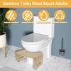 Toilet Footstool Bamboo Foldable Nonslip Bathroom Squat Stool Poop Potty Washroom Squatting Leg Raiser