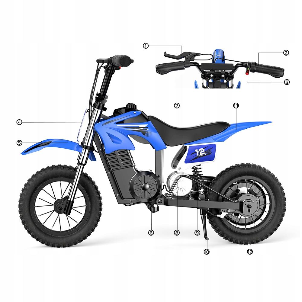 CROSS MOTORRAD MOTOREK A12 auf Akku Kind 350W bis 19-22km 36V5.2Ah Stark