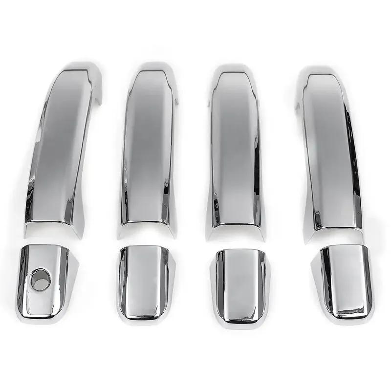 8pcs Set Car Exterior Door Handle Covers Chrome For Chevy Silverado 1500 2500 3500 for GMC 2014 2015 2016 2017 2018