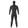 5mm Neoprene Wetsuit Set Men Two-Piece Hooded Warm Suit Front Zipper Snorkeling Fishing Water Sports