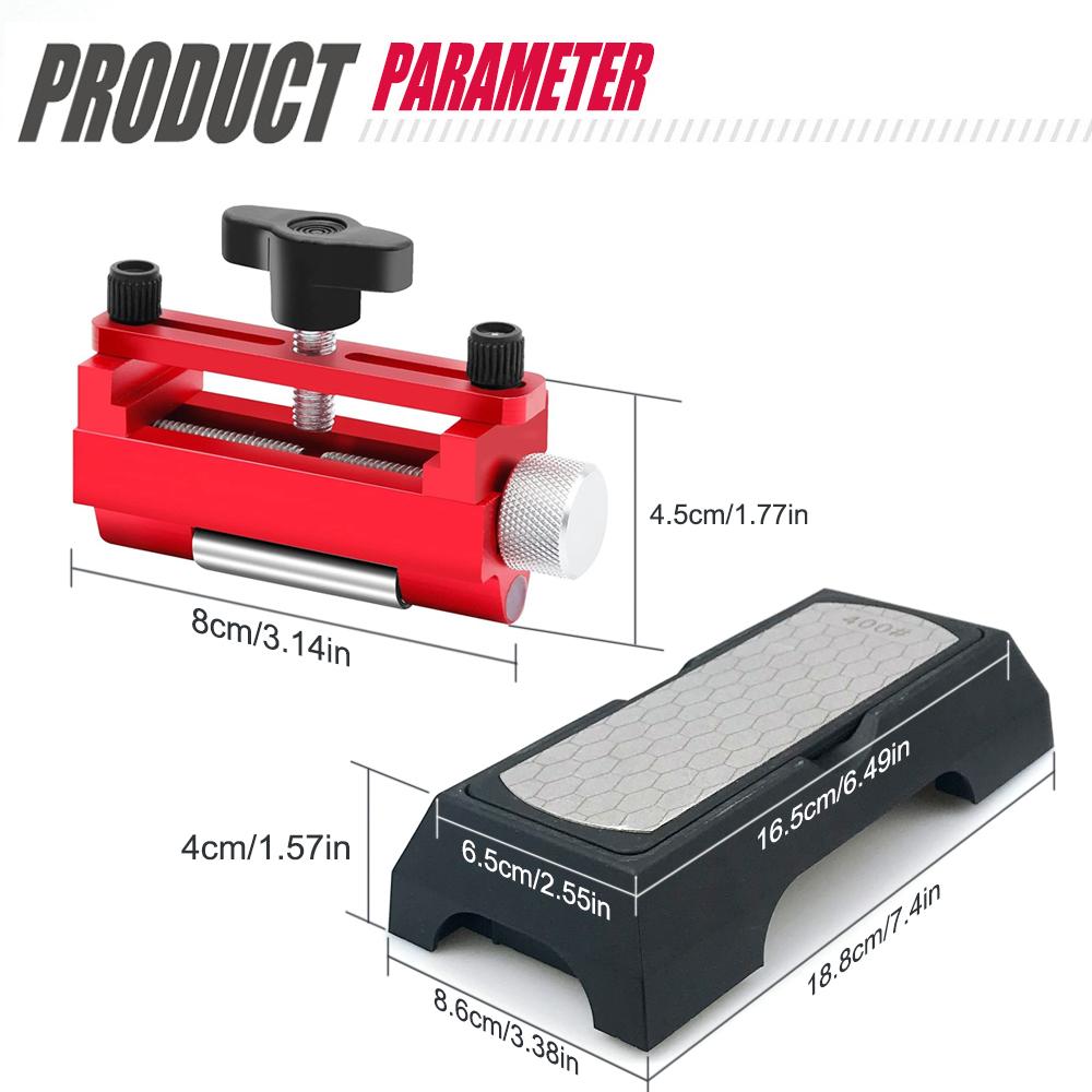 Guide d'affûtage Gabarit d'affûtage de tranchant Porte-affûtage de lame en alliage d'aluminium Avec pierre à affûter pour rabot Ciseau