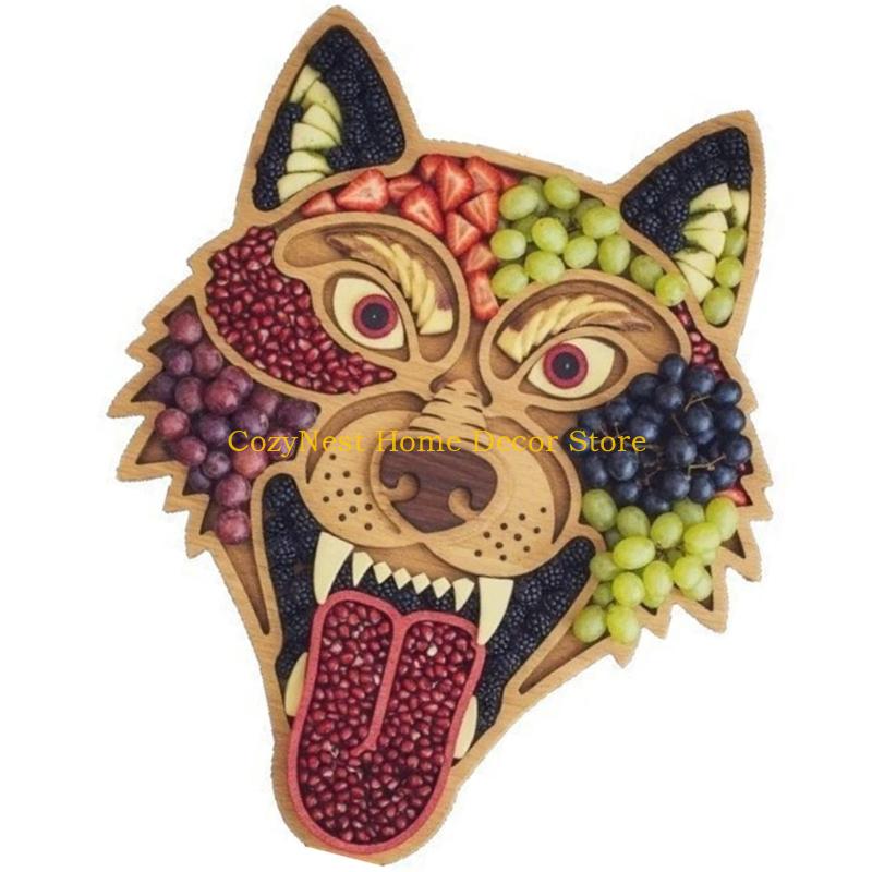 92MF Decorative Wooden Halloween Tray For Cheese Finger Party Use