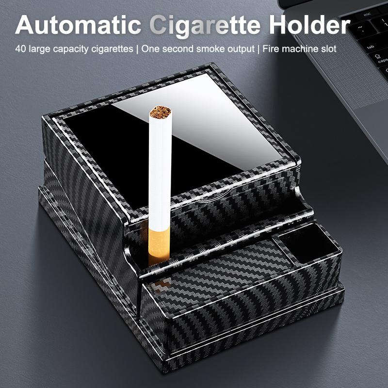 Retro Large Capacity 40 Pcs Automatic Bullet Cigarette Box Moisture Proof And Pressure Resistant Portable Cigarette Storage Box
