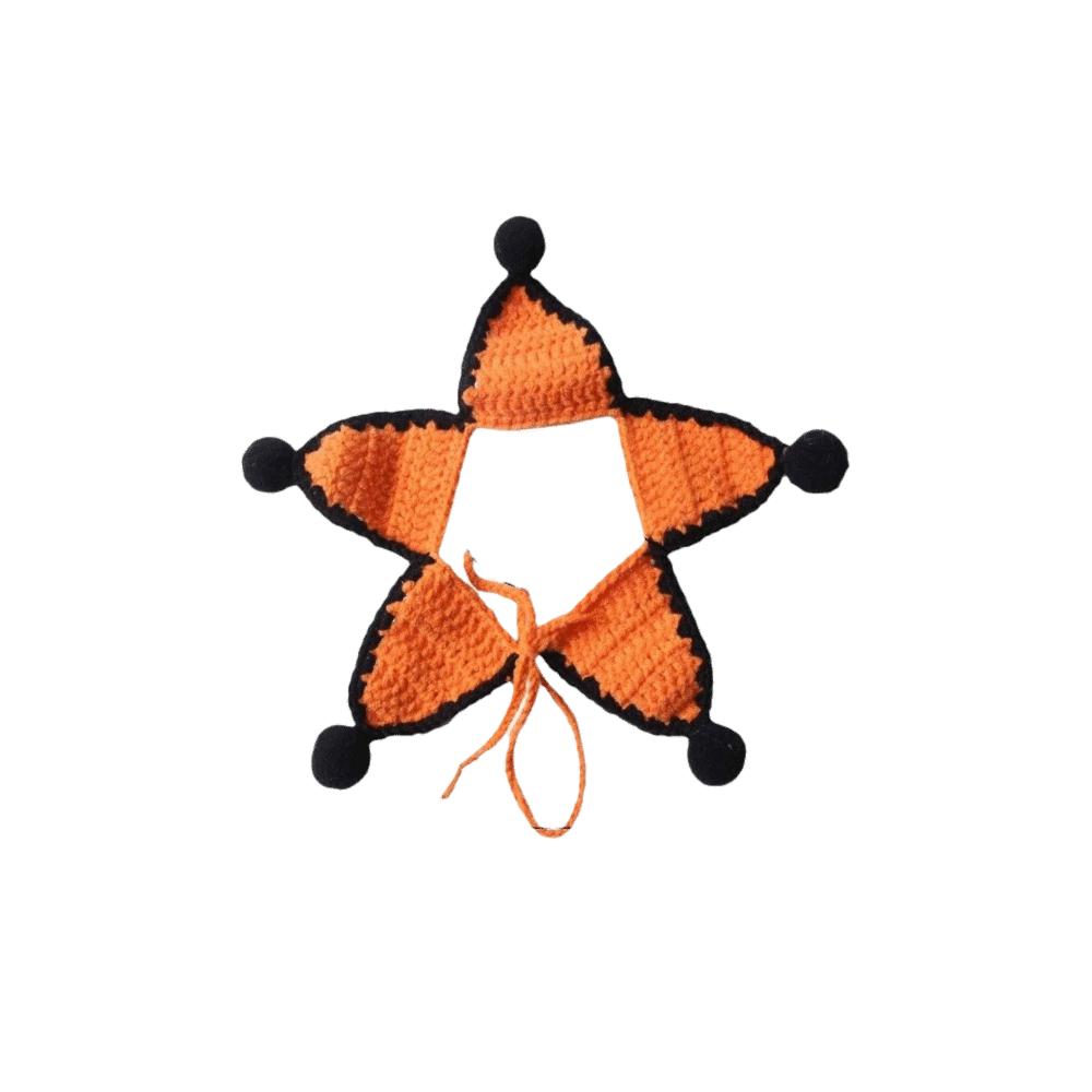 Adjustable Pet Star Scarf Soft Pet Cosplay Collar Halloween Pet Collar Photography Props оранжевый
