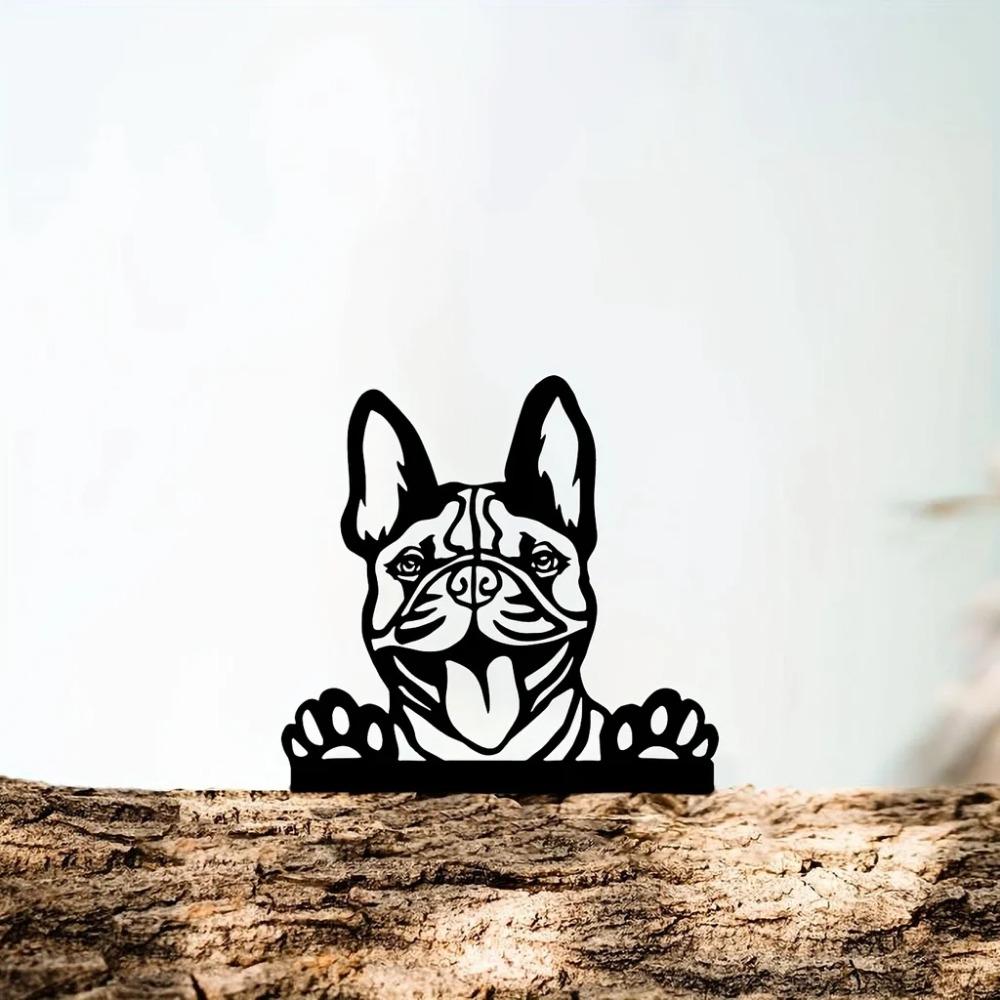 1 stk Ultimate Hunde Stål Silhouette Metal Hage Art Stake - ideell utendørs dekorasjon og bursdagsgave