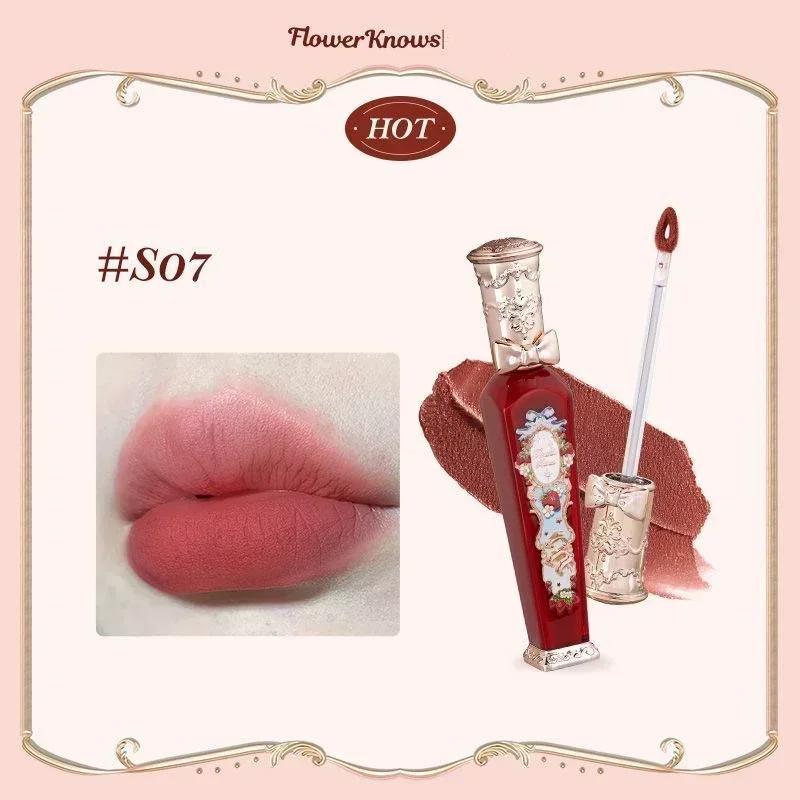 Flower Knows Swan Ballet Little Angel Collection Rossetto Vellutato Opaco Impermeabile Rossetto Vegano Lunga Durata Lucidalabbra Coreano