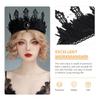 Party Costumes Women Crown Tiara Gothic Style Halloween Headpiece Red Rose Headband  Masquerade