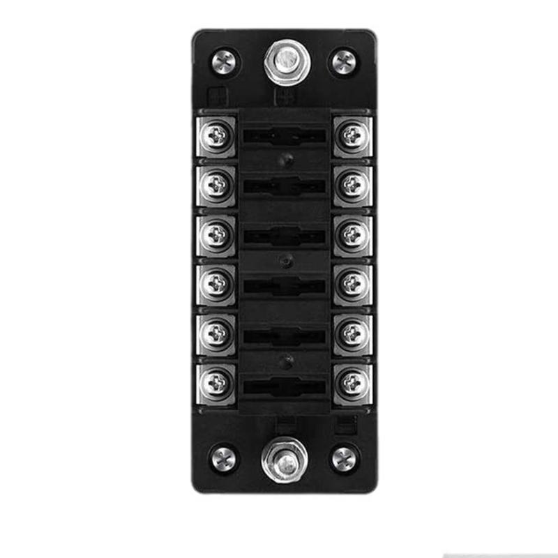 6 Circuit Automotive Fuses Block with LED Indicators 30A Per Slot Waterproof Design Fuses Holder For Motorcycle Use