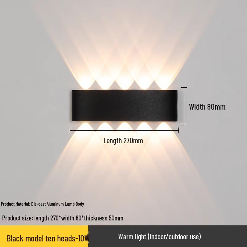 Ultra-Thin LED Waterproof Wall Light: Balcony, Hallway, Staircase, Corridor Spotlight with Colorful Single-Head Design for Bedside or KTV.