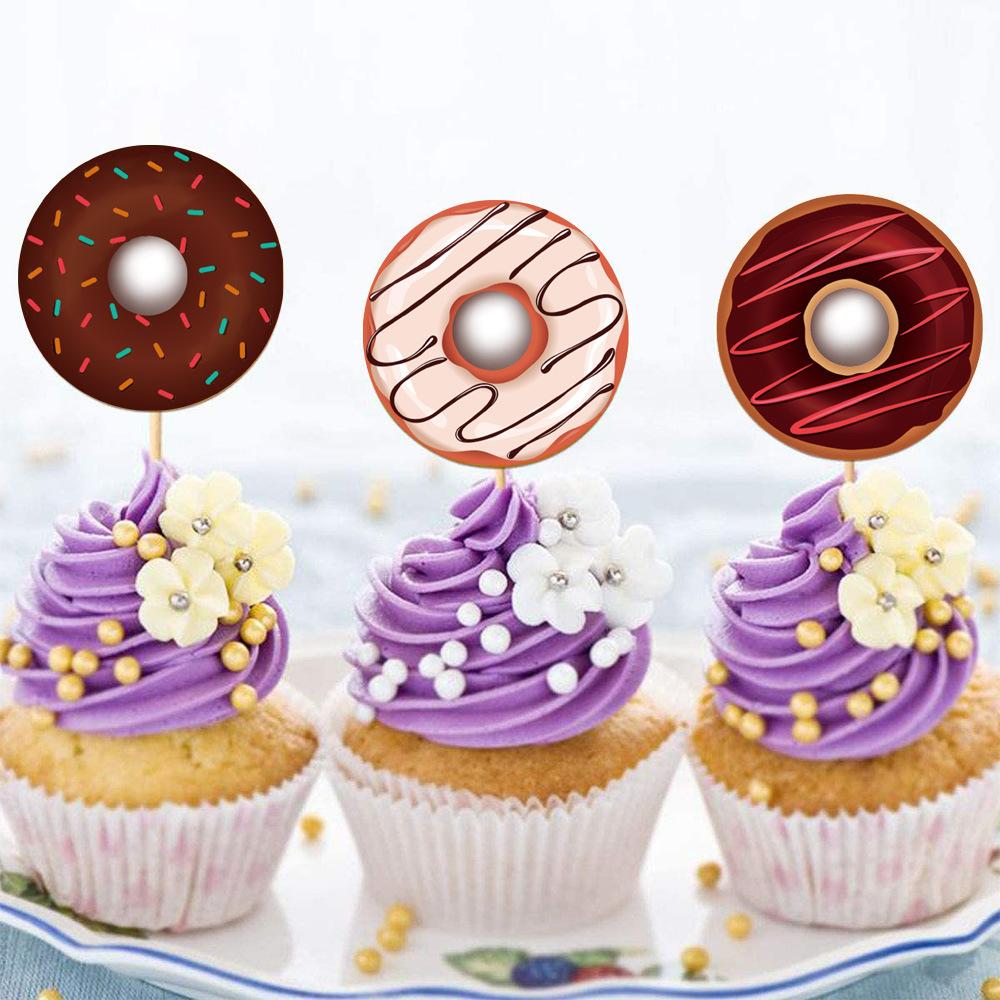 500PCS Donut Stickers 8 Designs Delicious Dessert Looking Handmade Donuts Labels Stickers for Cake Bread Baking