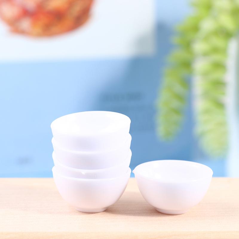 

5 шт. 1:12 Миниатюрная круглая чаша для кукольного домика, модель кухонных столовых принадлежностей белый