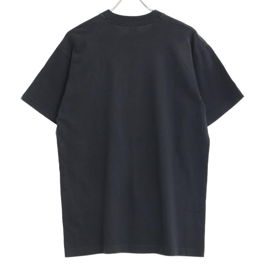 FRUIT OF THE LOOM Black 90's Single Stitch Social Tees Inc. Print T-Shirt Tops L blackUsed