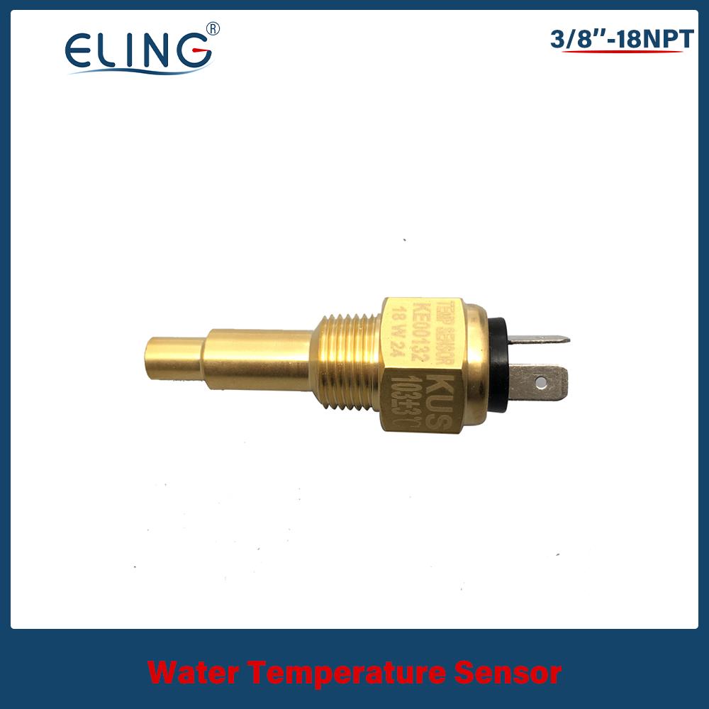 KUS Universal 52mm Water Temp Gauge 40-120℃ 25-120℃ 12V 24V for Auto Boat Red Yellow Light Temperature Sensor M10 M14 M16 M18
