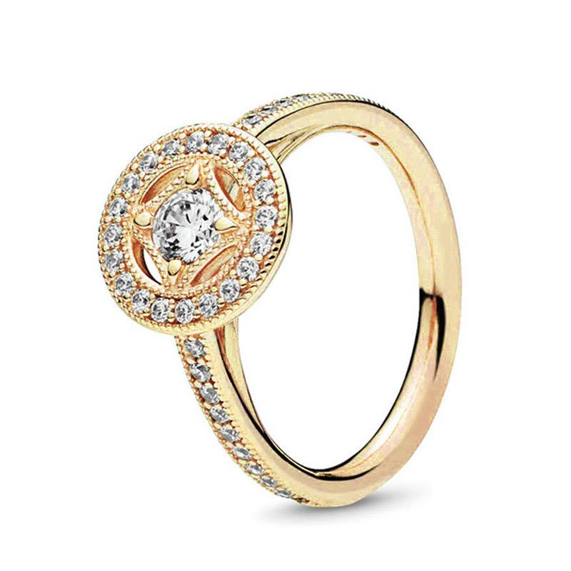 New copper Light Gold Plated Crown Love Bow Colored Diamond Ring Charm Compatible With for Party Daily Leisure Wear Do It Yourself Womens Boutique Je